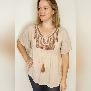𝅺KNOX Rose boho top size 1